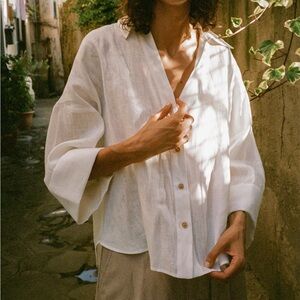 Zara Linen Shirt Size Large